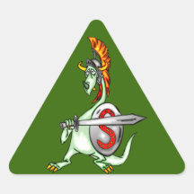 Warrior Dragon Triangle Sticker