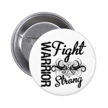 Warrior Fight Strong Bone Cancer Pinback Button
