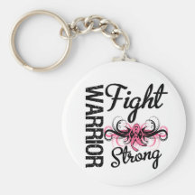 Warrior Fight Strong Breast Cancer Key Chains