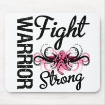 Warrior Fight Strong Breast Cancer Mousepads