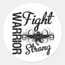 Warrior Fight Strong Skin Cancer Sticker