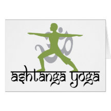 Warrior Pose Ashtanga Yoga Gift Greeting Card