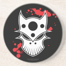 Warrior Skull with Blood Splatters Coaster