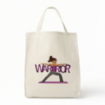 Warrior Yoga Girl Organic Grocery Tote Canvas Bags