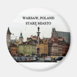 WARSAW POLAND STARE MIASTO OLD TOWN REFRIGERATOR MAGNET