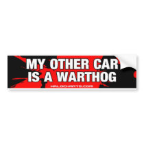 Warthog Bumper Sticker