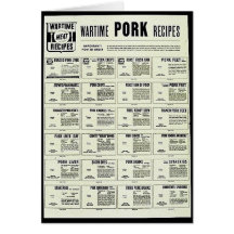 Wartime Pork Recipes Cards