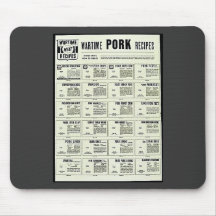 Wartime Pork Recipes Mouse Pads