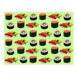 Wasabi Green Sushi Post Card