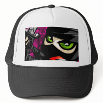 Wasabi - Purple background Mesh Hats