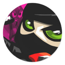 Wasabi - Purple background Stickers