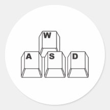 WASD ROUND STICKER