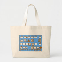 WASH AND IRON POETRY PICTOGRAMS BAG