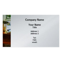 Wash Basin and Soap - Platinum Finish Business Card