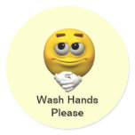 Wash Hands Please Stickers