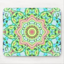 Washed Ink Mandala Mousepad
