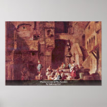 Washerwomen At The Fountain By Spitzweg Carl Print