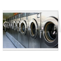 Washing machine greeting card