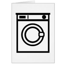 Washing machine greeting cards