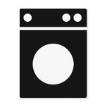 washing machine icon postcard
