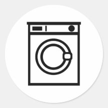 Washing machine round stickers