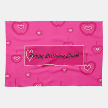 "Washing up With Love"Pink kitchen towel."*