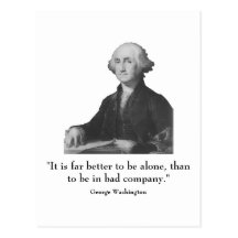Washington and quote postcards