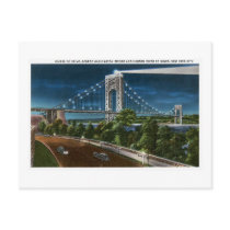 Washington Bridge Hudson River, New York City Post Card