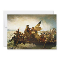 Washington Crossing the Delaware by Emanuel Leutze Personalized Invite