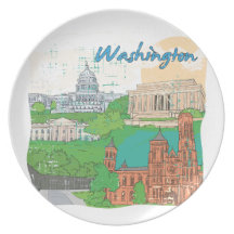 Washington DC Dinner Plates