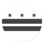 Washington DC Flag - Black stickers