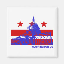 Washington DC Flag Fridge Magnet