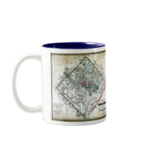 Washington DC  Map and Flag Mug