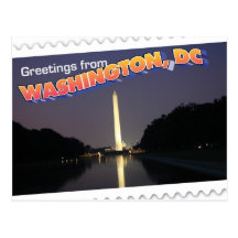 Washington, DC postcard Washington Monument