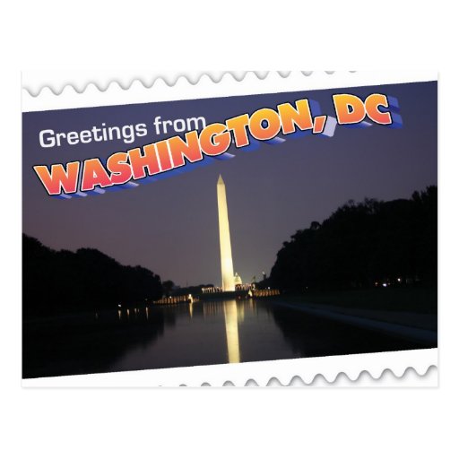 Washington, DC postcard Washington Monument