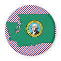 Washington Flag Map magnets