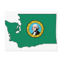 Washington Flag Map postcards