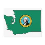 Washington Flag Map postcards