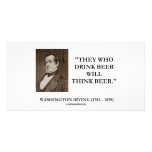 Washington Irving Drink Beer Think Beer Quote photo cards