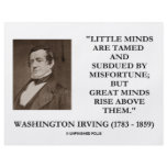 Washington Irving Little Minds Great Minds Quote flyers
