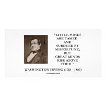 Washington Irving Little Minds Great Minds Quote Photo Greeting Card