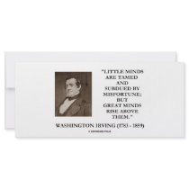 Washington Irving Little Minds Great Minds Quote Rack Card