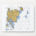 Washington Island, WI Nautical Chart mousepads