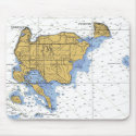 Washington Island, WI Nautical Chart Mousepad
