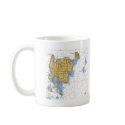 Washington Island, WI Nautical Chart mugs