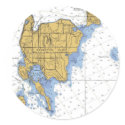 Washington Island, WI Nautical Chart stickers