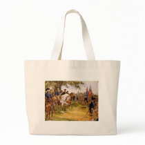 Washington Taking Command of the American Army Canvas Bags