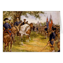 Washington Taking Command of the American Army Greeting Cards