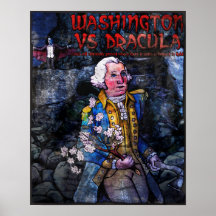 Washington Vs Dracula Poster