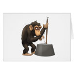 Washtub-Bass-Playin’ Chimp Card (Blank Inside)